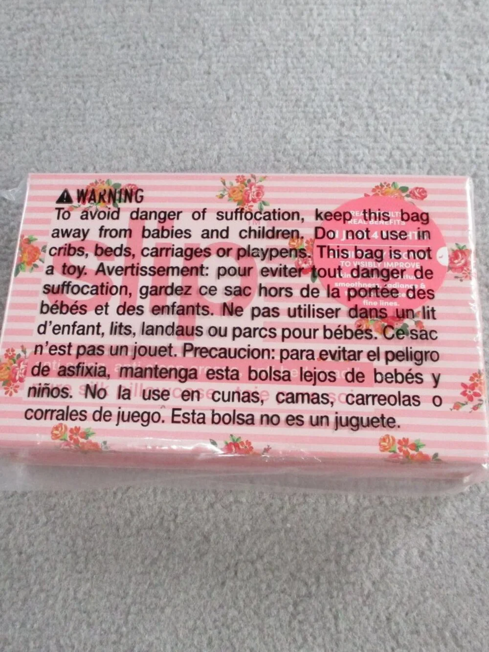 Slip Silk Pillowcase Petal Pink Pattern 20